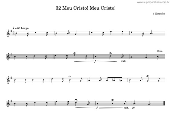 Partitura da música Meu Cristo! Meu Cristo! v.3