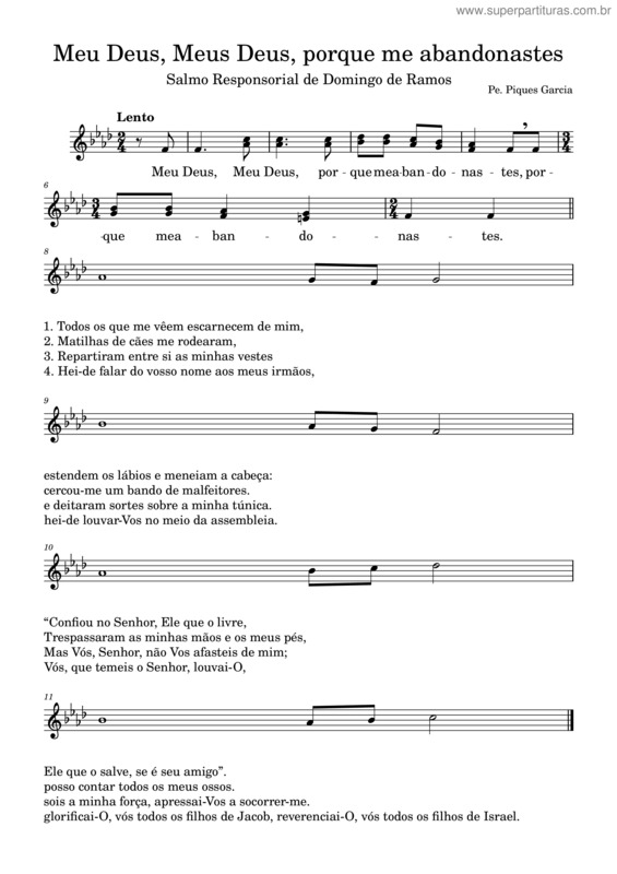 Partitura da música Meu Deus, Meus Deus, Porque Me Abandonastes – Joaoponte