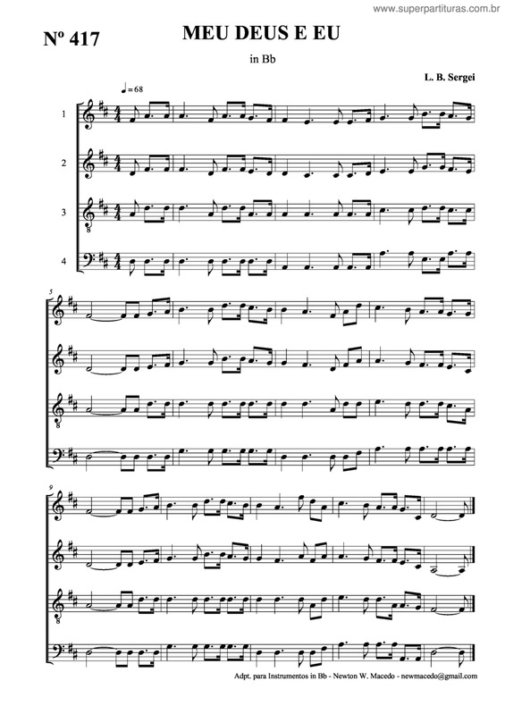 Partitura da música Meu Deus E Eu v.2