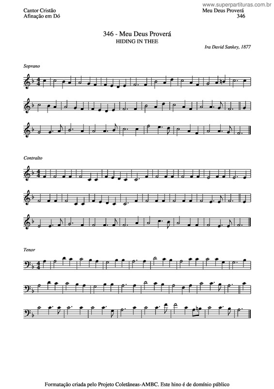 Partitura da música Meu Deus Proverá v.3