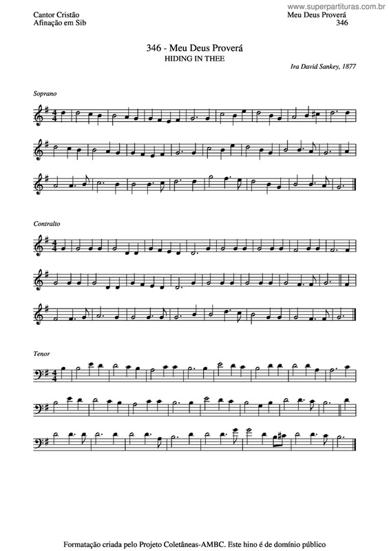 Partitura da música Meu Deus Proverá v.4