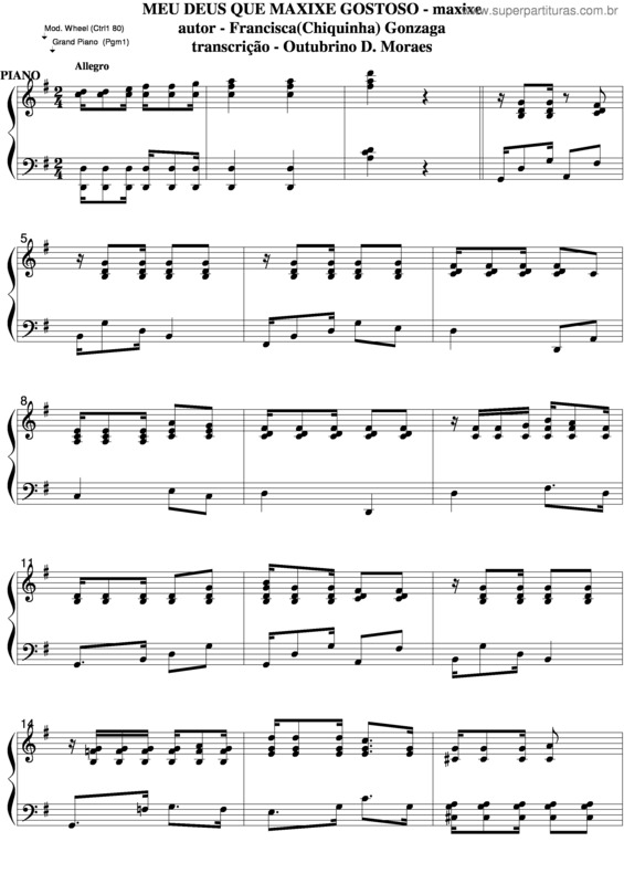 Partitura da música Meu Deus Que Maxixe Gostoso