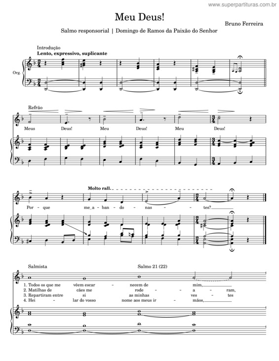 Partitura da música Meu Deus v.2