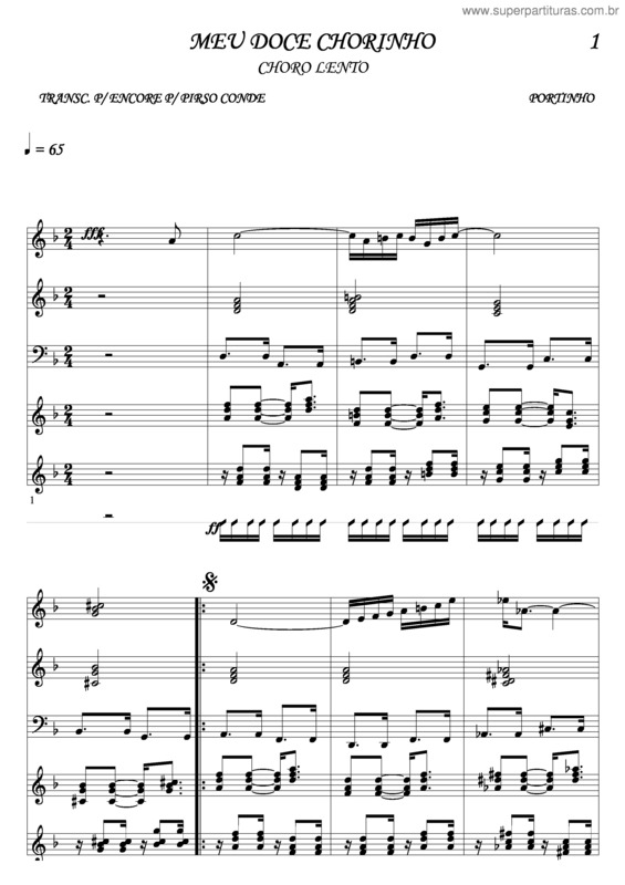 Partitura da música Meu Doce Chorinho