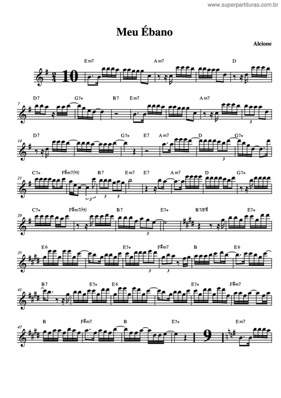 Partitura da música Meu Ébano v.10