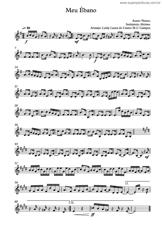 Partitura da música Meu Ébano v.13