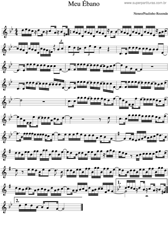 Partitura da música Meu Ébano v.3