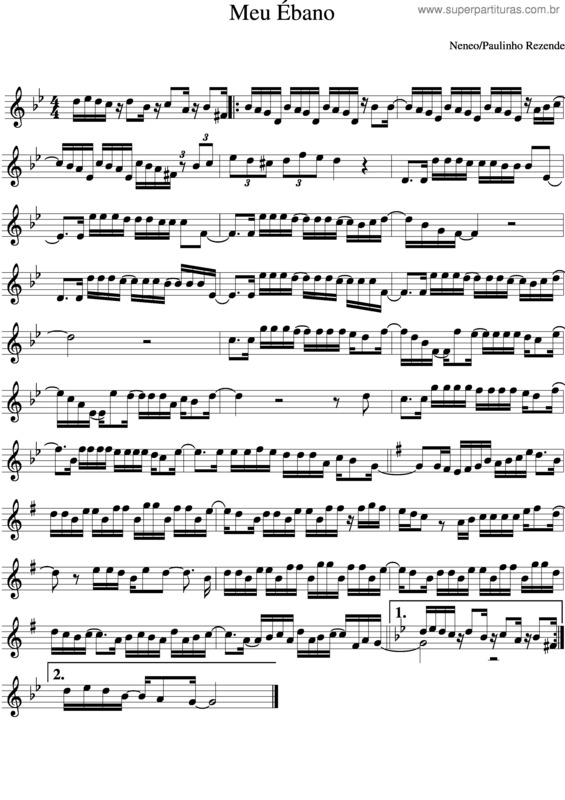 Partitura da música Meu Ébano v.3