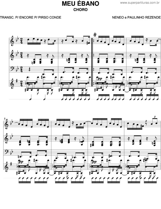 Partitura da música Meu Ébano v.5