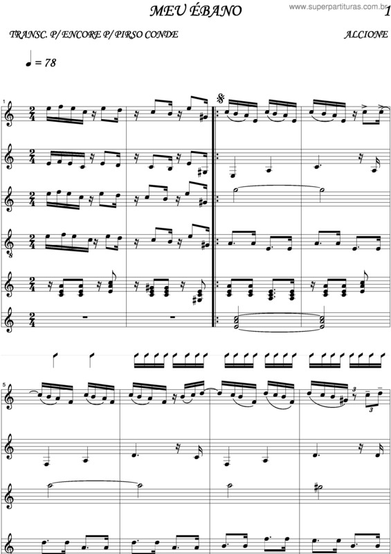 Partitura da música Meu Ébano v.7