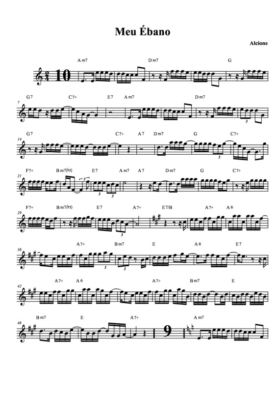 Partitura da música Meu Ébano v.8