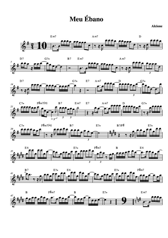 Partitura da música Meu Ébano v.9