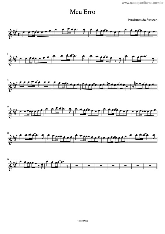 Partitura da música Meu Erro v.10