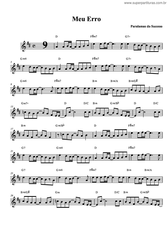 Partitura da música Meu Erro v.6