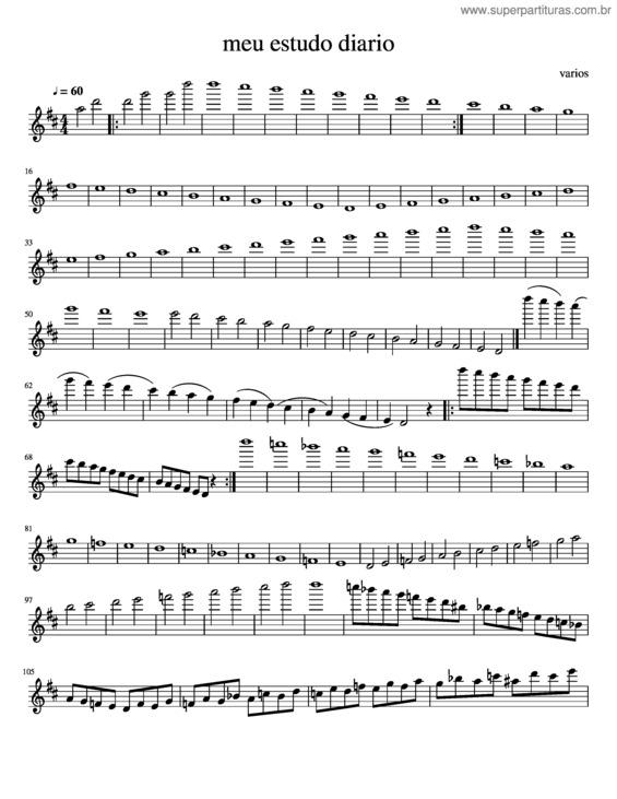 Partitura da música Meu Estudo Diario