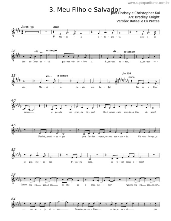 Partitura da música Meu Filho E Salvador – Tony Wood & Joel Lindsey