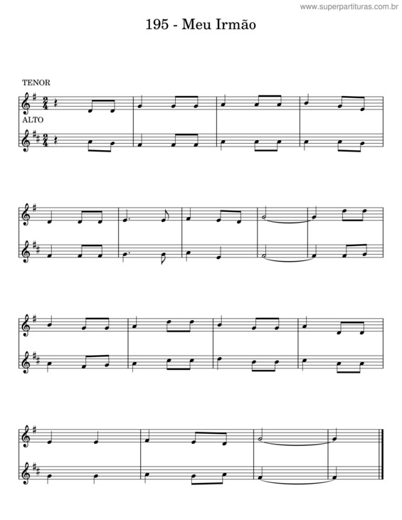 Partitura da música Meu Irmão