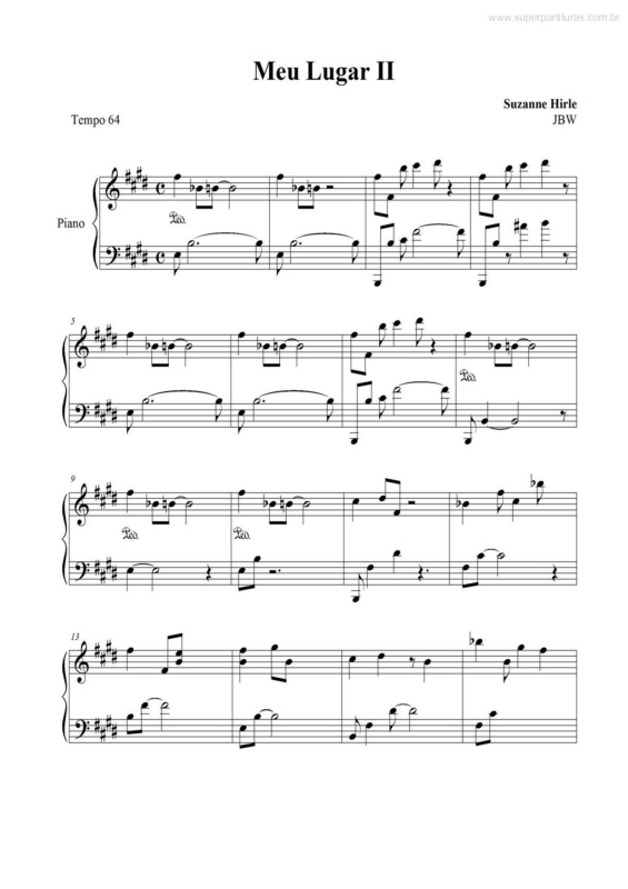 Partitura da música Meu Lugar II