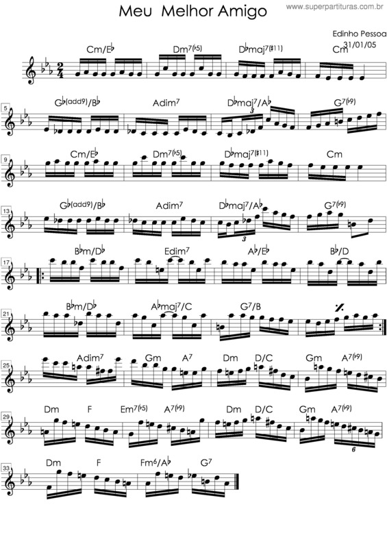 Partitura da música Meu Melhor Amigo