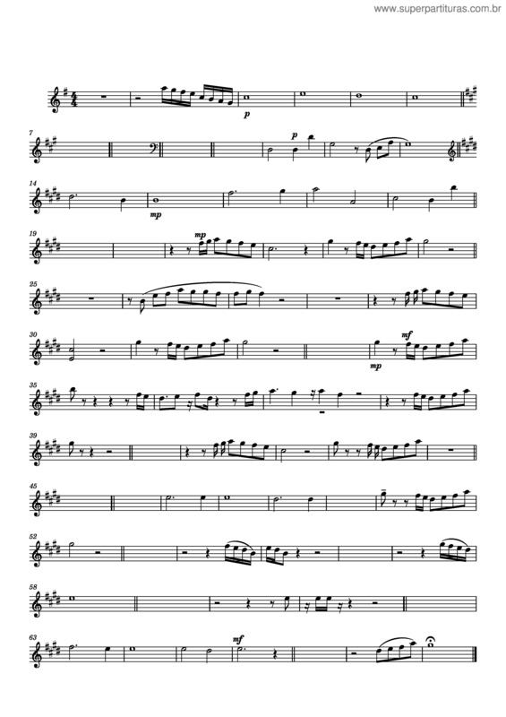Partitura da música Meu Mestre–Eufonio Sib– Lazaro