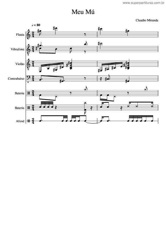 Partitura da música Meu Mú