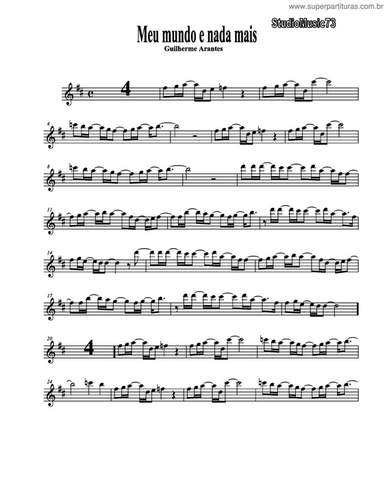 Partitura da música Meu Mundo E Nada Mais