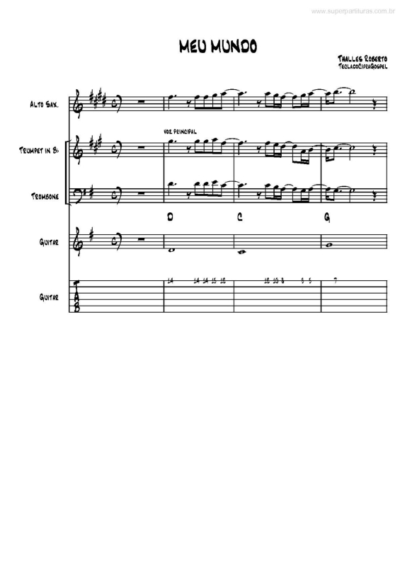 Partitura da música Meu Mundo