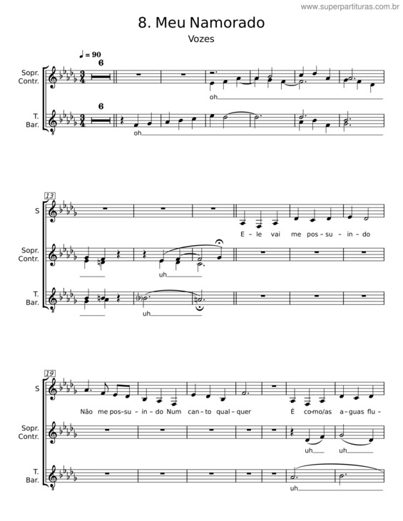 Partitura da música Meu Namorado v.3