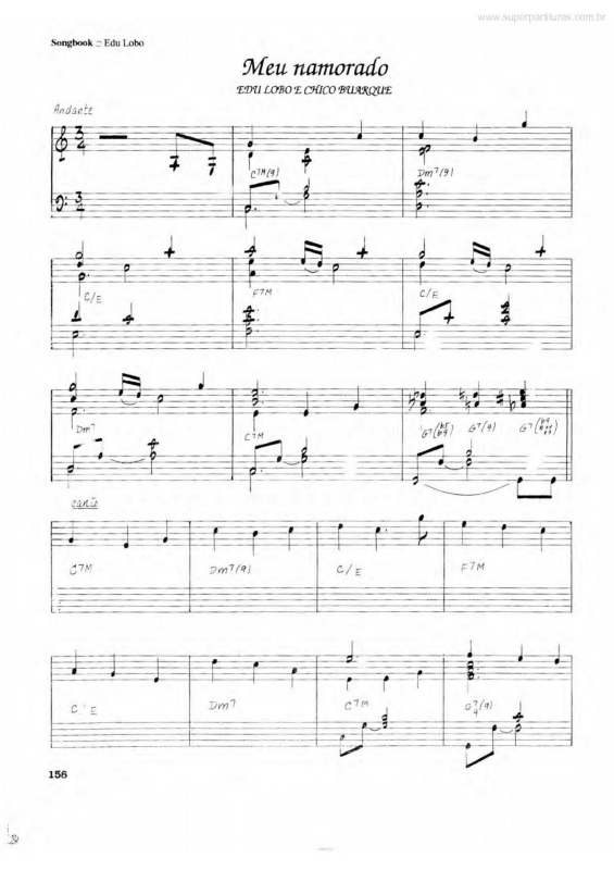 Partitura da música Meu Namorado