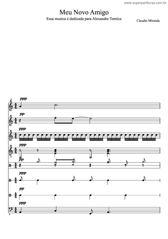 Partitura da música Meu Novo Amigo