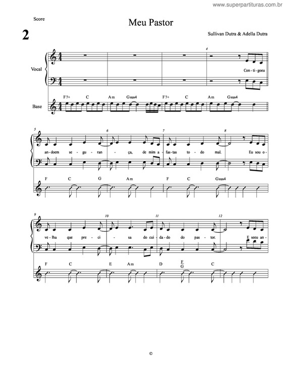 Partitura da música Meu Pastor v.2