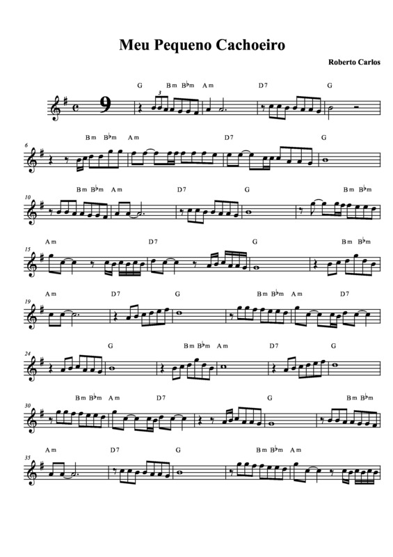 Partitura da música Meu Pequeno Cachoeiro (Meu Itapemirim) v.2