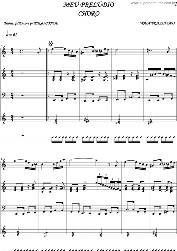 Partitura da música Meu Prelúdio v.3