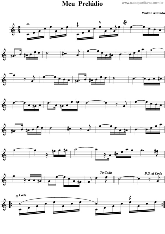 Partitura da música Meu Prelúdio v.4