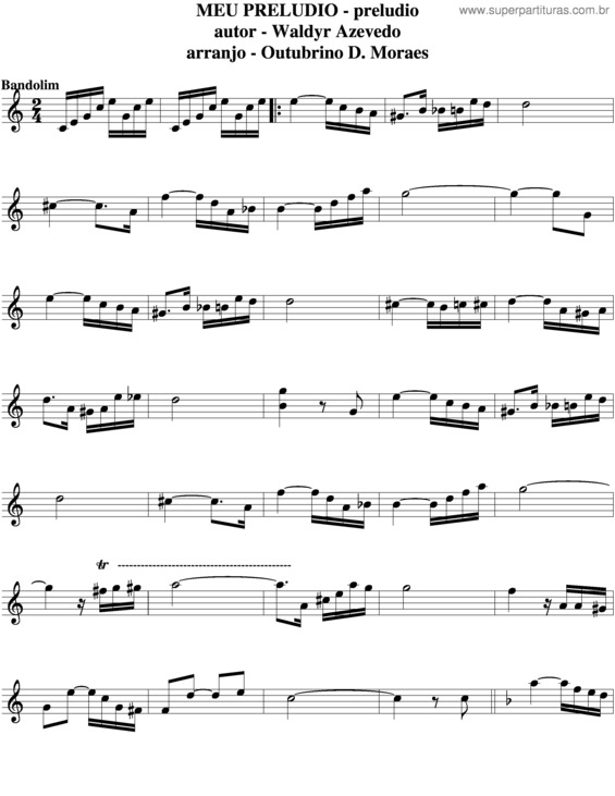 Partitura da música Meu Prelúdio v.5