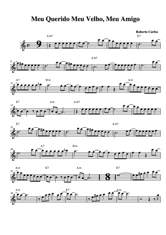 Partitura da música Meu Querido, Meu Velho, Meu Amigo v.3