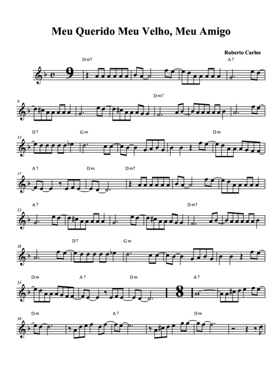 Partitura da música Meu Querido, Meu Velho, Meu Amigo v.4