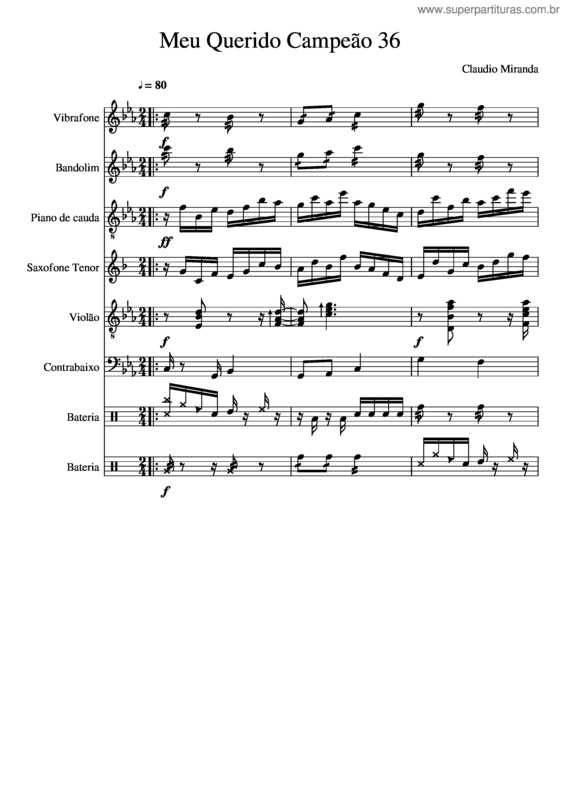 Partitura da música Meu Querido Campeão  36