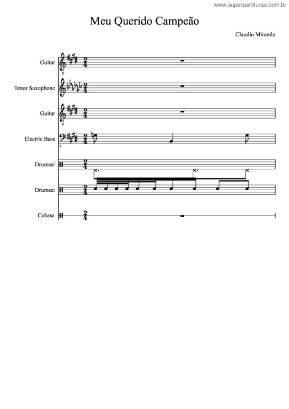 Partitura da música Meu Querido Campeão 1