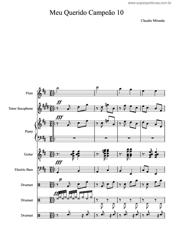 Partitura da música Meu Querido Campeão 10
