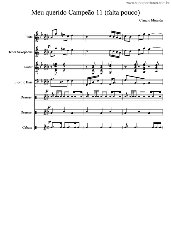 Partitura da música Meu Querido Campeão 11