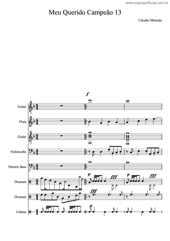 Partitura da música Meu Querido Campeão 13