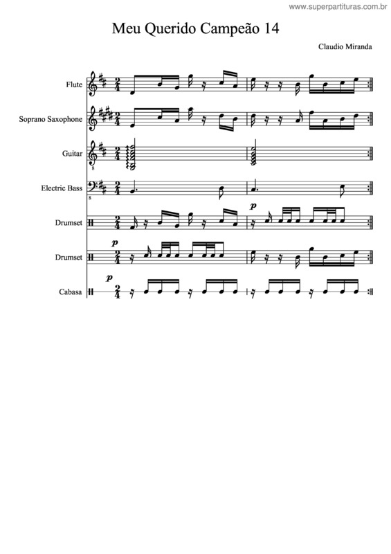 Partitura da música Meu Querido Campeão 14