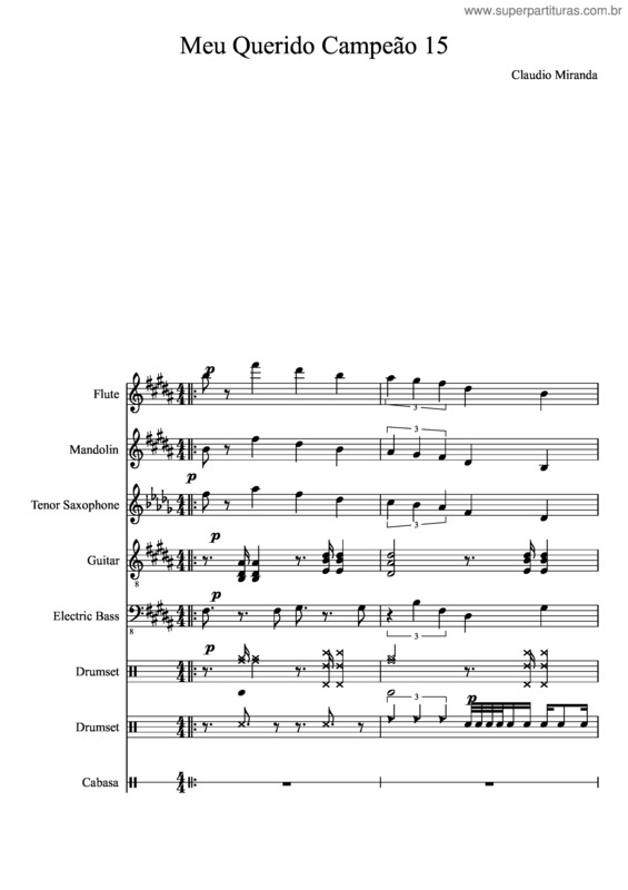 Partitura da música Meu Querido Campeão 15
