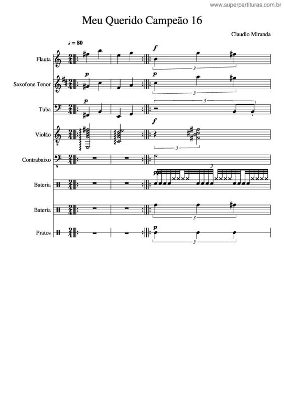 Partitura da música Meu Querido Campeão 16