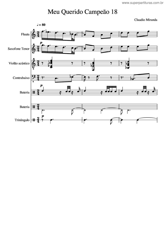 Partitura da música Meu Querido Campeão 18