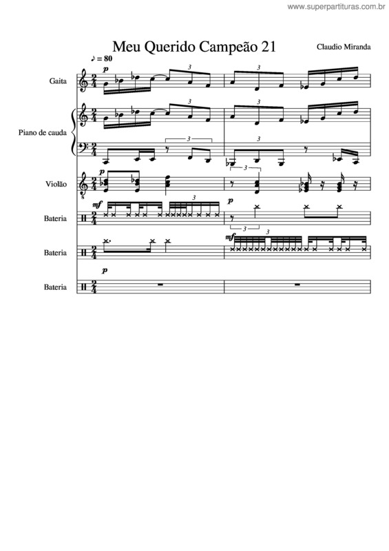 Partitura da música Meu Querido Campeão 21