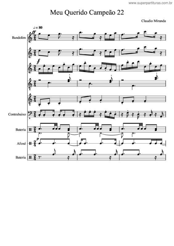 Partitura da música Meu Querido Campeão 22