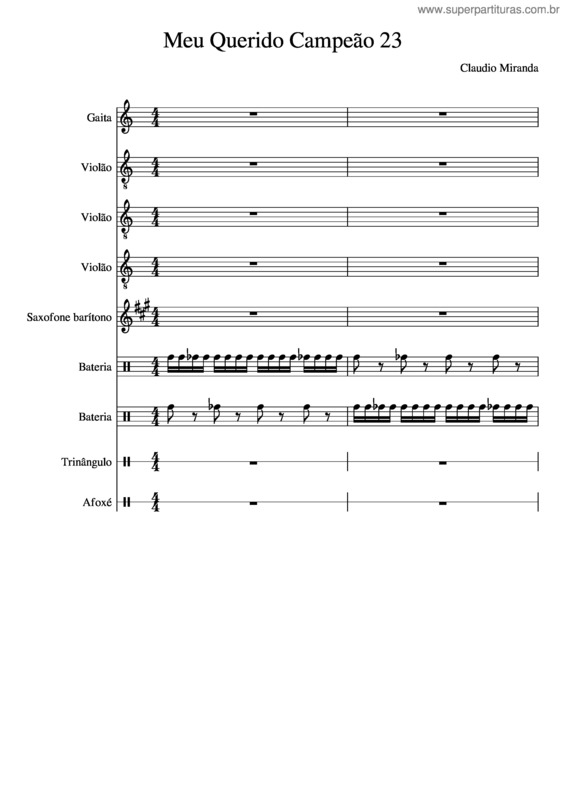 Partitura da música Meu Querido Campeão 23