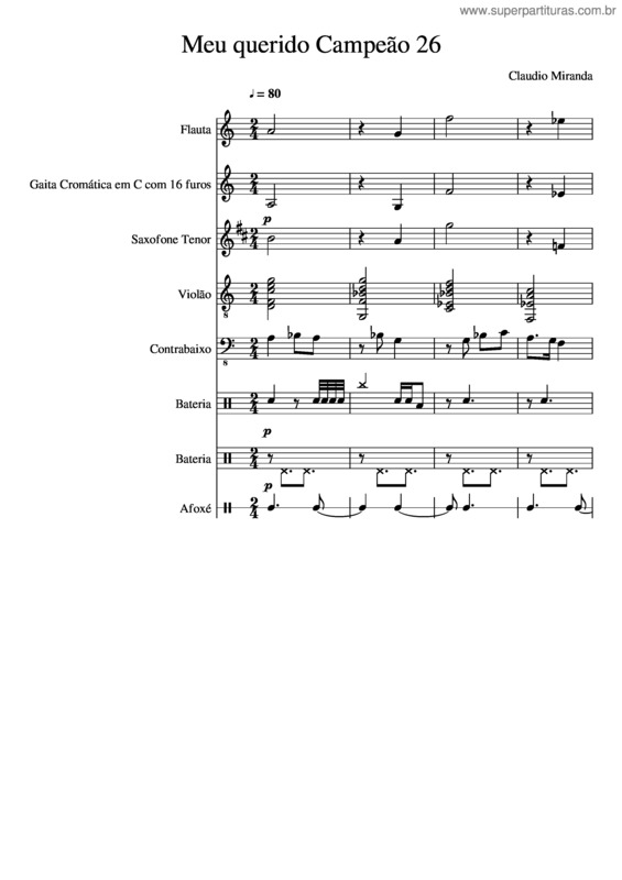 Partitura da música Meu Querido Campeão 26